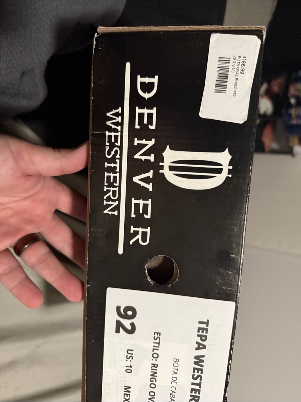 Denver Western Boot Box - Black